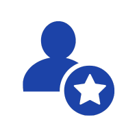 blue icon representing “Expert Instruction” a blue icon with a star representing "Expert Instruction"